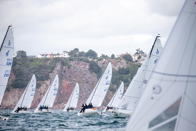 2019 J/70 World Championships photo copyright Sportography taken at Royal Torbay Yacht Club and featuring the J70 class