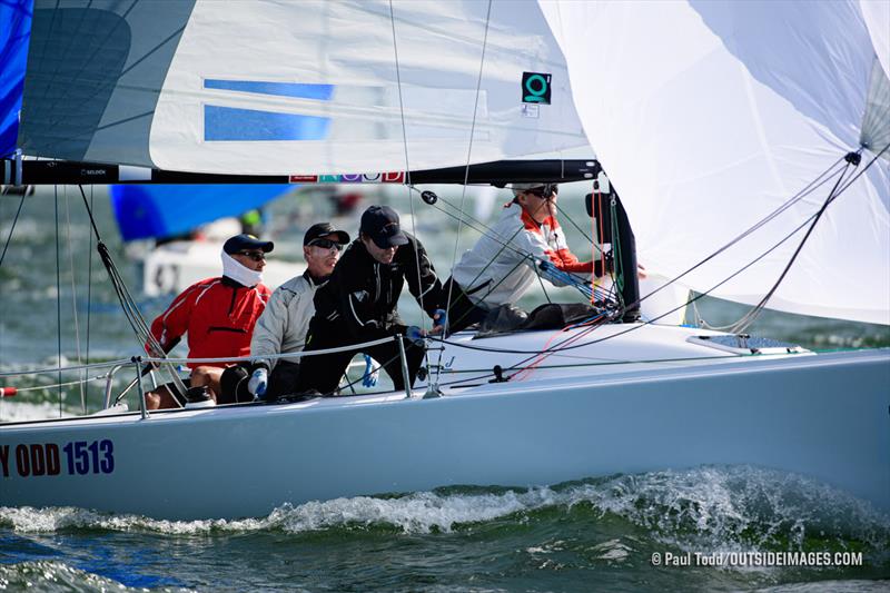 David Jannetti and team on the J/70 Very Odd - 2020 Helly Hansen NOOD Regatta St. Petersburg photo copyright Paul Todd / www.outsideimages.com taken at St. Petersburg Yacht Club, Florida and featuring the J70 class