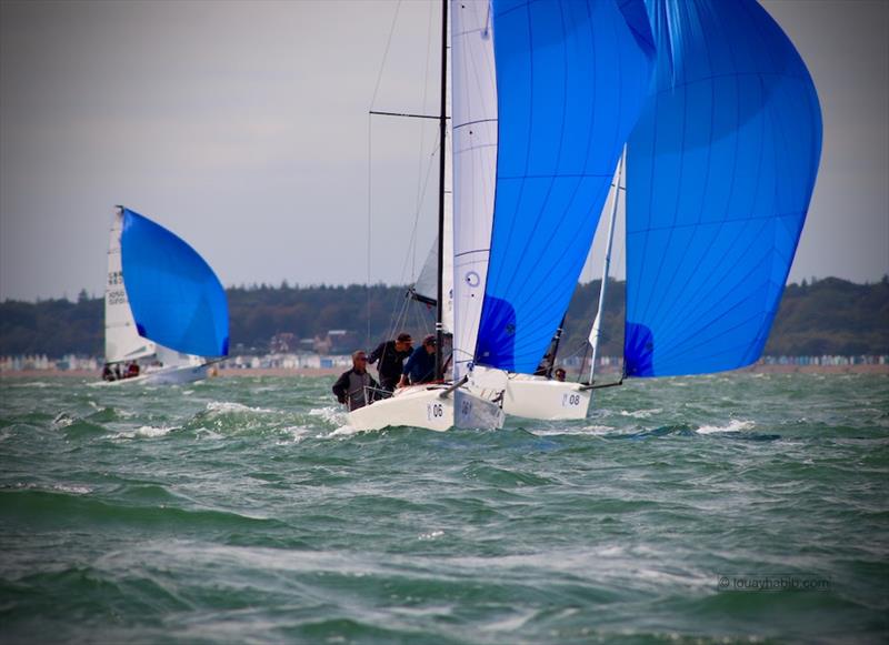 Spectacular conditions with close racing right through the J/70 fleet - 2020 J/70 UK National Championship - photo © Louay Habib