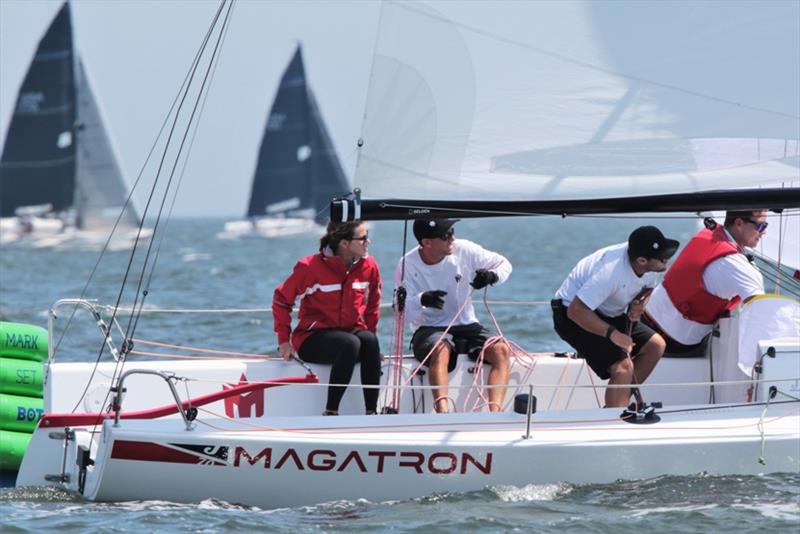 Magatron, a J/70 skippered by Miami resident Margaret McKillen, participated in Thursday's practice race photo copyright Willy Keyworth taken at Charleston Yacht Club and featuring the J70 class
