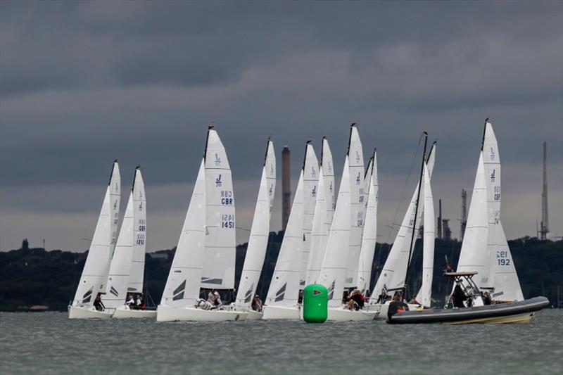 J70 start - Salcombe Gin July Regatta photo copyright Paul Wyeth / RSrnYC taken at Royal Southern Yacht Club and featuring the J70 class