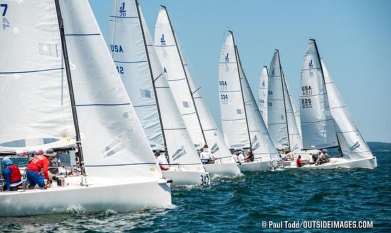 J/70 US Corinthian Nationals fleet photo copyright Paul Todd / Outside Images taken at  and featuring the J70 class