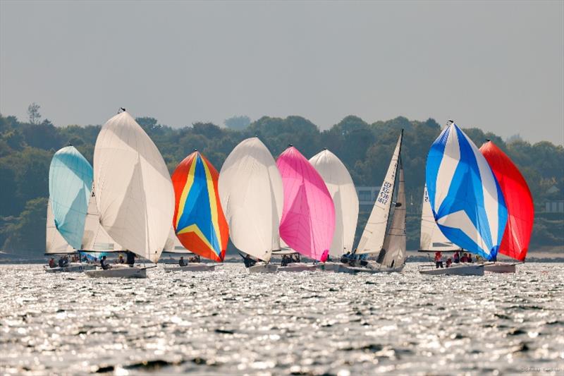 Close battles for position, even under gennaker, and a change in the lead in the J/70s on Saturday photo copyright ChristianBeeck.de taken at Kieler Yacht Club and featuring the J70 class