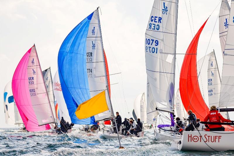 `Hot Stuff` on Bahn Echo at the J/70 – a picture document for the fantastic sailing conditions for the finale of Kieler Woche 2021 photo copyright ChristianBeeck.de taken at Kieler Yacht Club and featuring the J70 class