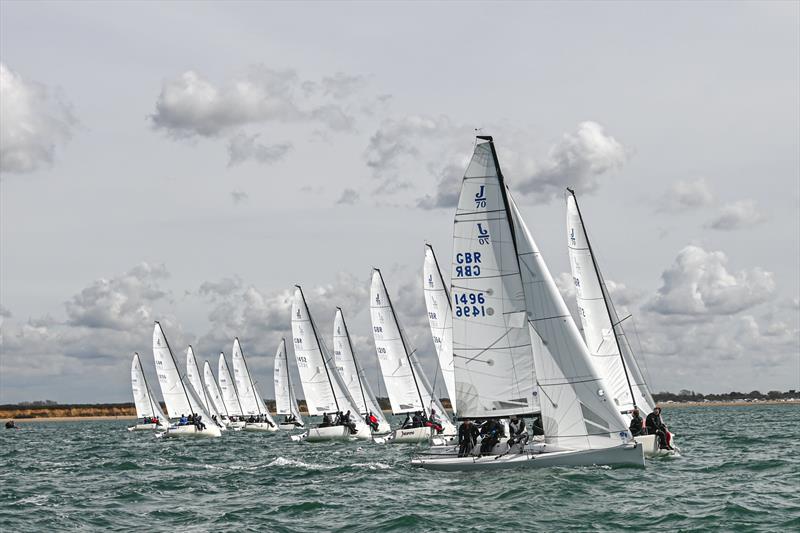 Warsash Spring Series Week 1 photo copyright www.marineproductions.co.uk taken at Warsash Sailing Club and featuring the J70 class