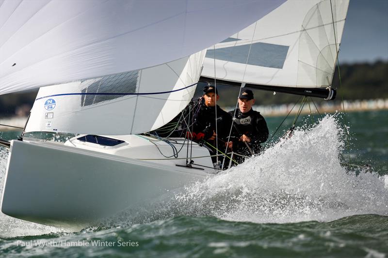 Jelvis during HYS Hamble Winter Series 2021 photo copyright Paul Wyeth / www.pwpictures.com taken at Hamble River Sailing Club and featuring the J70 class