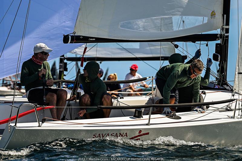 ‘Savasana' holds on to top spot in the J/70 Class - Bacardi Cup Invitational Regatta 2023 photo copyright Martina Orsini taken at Coconut Grove Sailing Club and featuring the J70 class