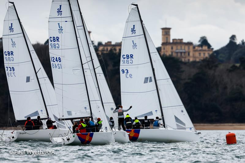 British Keelboat Academy at Cowes photo copyright Paul Wyeth / www.pwpictures.com taken at  and featuring the J70 class