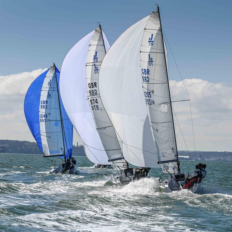 J70s on the Warsash Spring Championships First Weekend photo copyright Close Hauled Photography taken at Warsash Sailing Club and featuring the J70 class