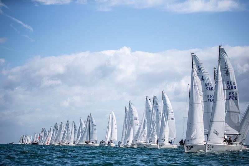 J/70s battling for contention in tight one-design racing - photo © Sportography