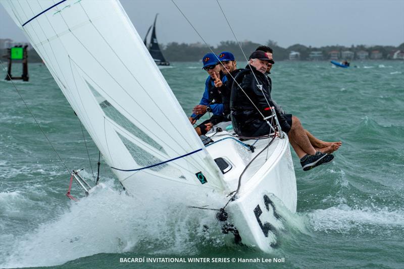 Bacardi Winter Series Event 1: Robert Hughes / Jud Smith / Manu Weiller / Marc Gauthier looking chilled on ‘Heartbreaker' photo copyright Hannah Lee Noll taken at Shake-A-Leg Miami and featuring the J70 class