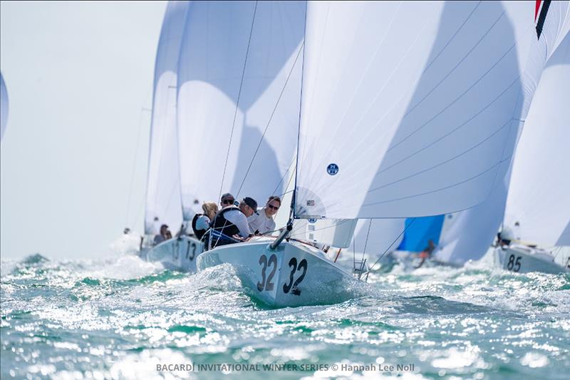 J/70: Perfect race execution on ‘Brutus III' with Charles Thompson / Elisabeth Whitener / Chris Grube / Benjamin Saxton / Tom Mallindine - Bacardi Winter Series 2023/2024 Event 2 in Miami, USA - Day 2 photo copyright Hannah Lee Noll taken at  and featuring the J70 class