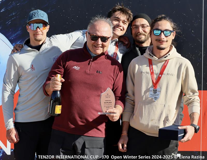 Tenzor International Cup Stage 5 Prize Giving photo copyright Elena Razina taken at Tenzor Sailing Club and featuring the J70 class