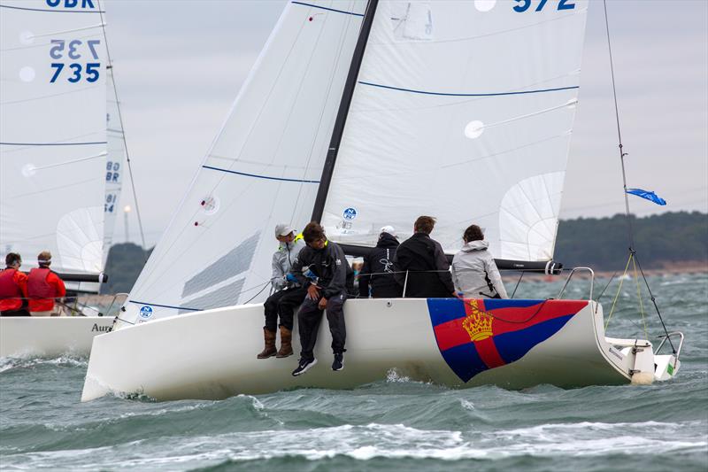 J70 fleet on Day 2 of Cowes Week 2025 photo copyright Martin Augustus / www.sailingimages.co.uk taken at Cowes Combined Clubs and featuring the J70 class