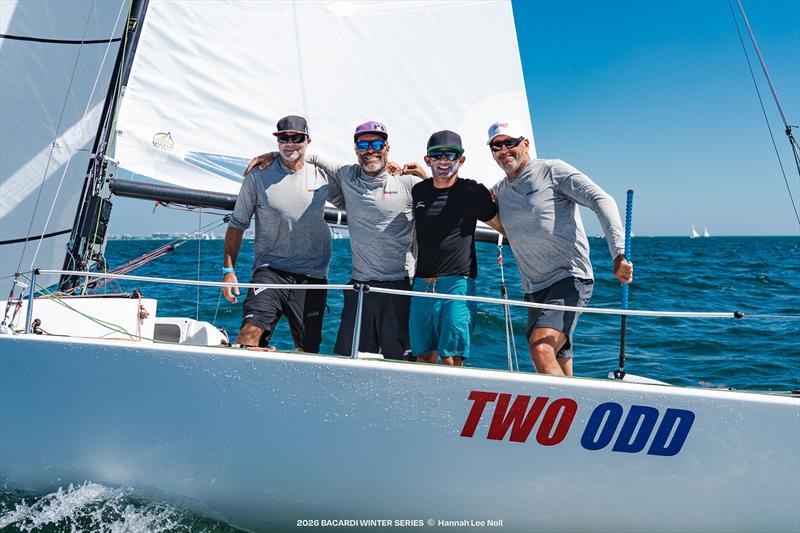 David Jannetti's Two Odd put up a near-perfect performance this weekend - Bacardi Winter Series Event No.2 photo copyright Hannah Lee Noll taken at Shake-A-Leg Miami and featuring the J70 class