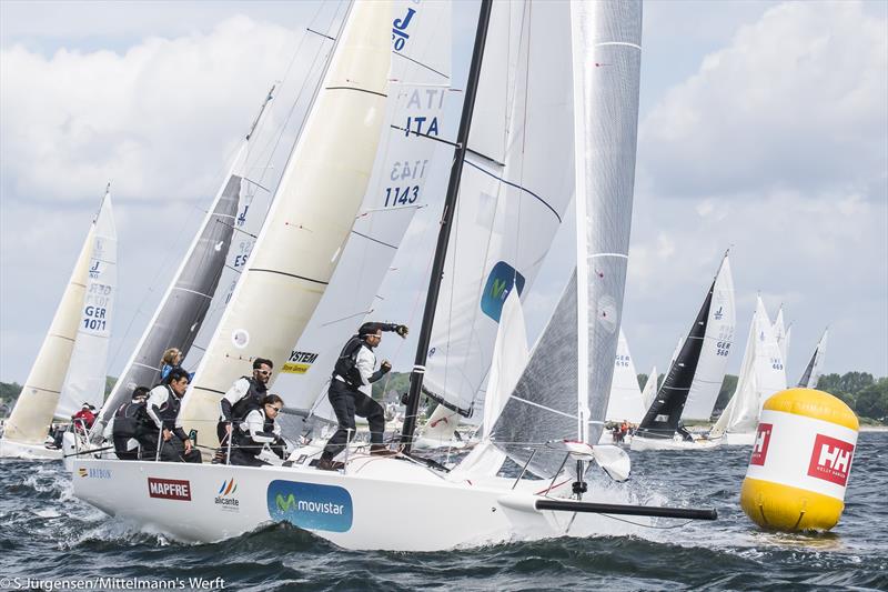 J/80 Worlds at Kiel day 2 - photo © Sven Jürgensen / Mittelmann's Werft