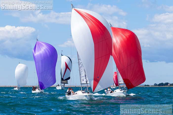 J80s at the Taittinger Royal Solent Yacht Club Regatta photo copyright David Harding / www.sailingscenes.com taken at Royal Solent Yacht Club and featuring the J80 class