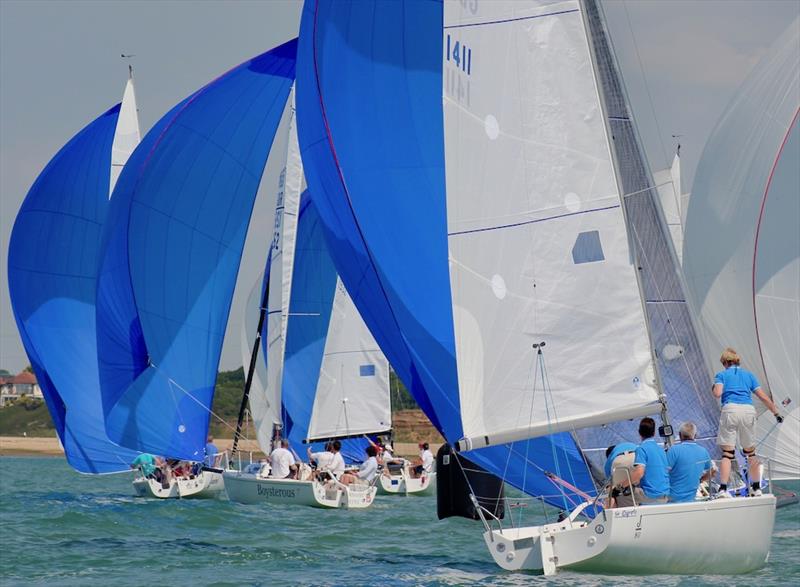 Racing at the J/80 Open Nationals at Hamble photo copyright Louay Habib / RSrnYC taken at Royal Southern Yacht Club and featuring the J80 class