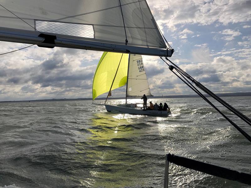 Jemini enjoying the Autumn Sun in the Medway YC Autumn Series Race 3 photo copyright MYC taken at Medway Yacht Club and featuring the J80 class