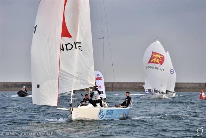 World University Sailing Championship photo copyright Michel Grimaud taken at Yacht Club de Cherbourg and featuring the J80 class