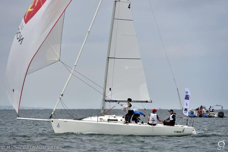 World University Sailing Championship photo copyright Michel Grimaud taken at Yacht Club de Cherbourg and featuring the J80 class