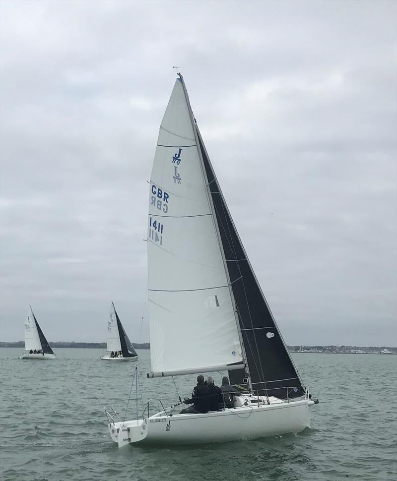 J80 start in the LTSC Solent Circuit photo copyright Robin Milledge taken at Lymington Town Sailing Club and featuring the J80 class