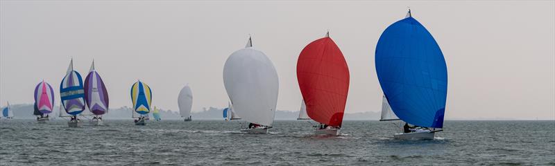 Keelboats racing in the Spring Series on the Solent photo copyright RLymYC taken at Royal Lymington Yacht Club and featuring the J80 class