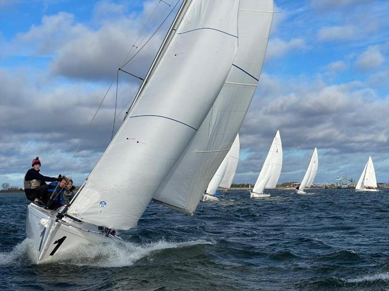 British Keelboat Academy training at Queen Mary photo copyright BKA taken at Queen Mary Sailing Club and featuring the J80 class