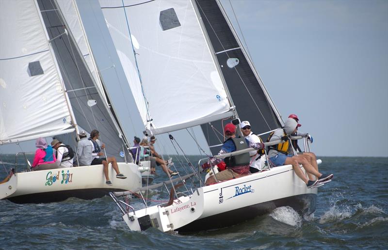 J/80 racecourse action on the waters of Lake Pontchartrain photo copyright Southern Yacht Club taken at Southern Yacht Club and featuring the J80 class