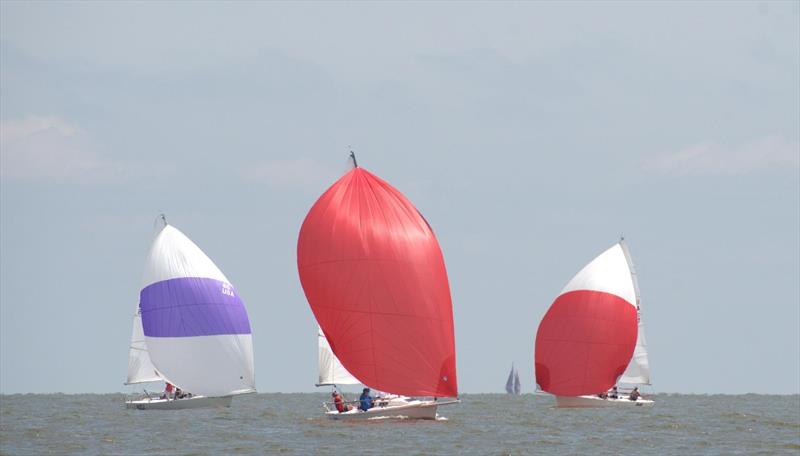 J/80 racecourse action on the waters of Lake Pontchartrain photo copyright Southern Yacht Club taken at Southern Yacht Club and featuring the J80 class