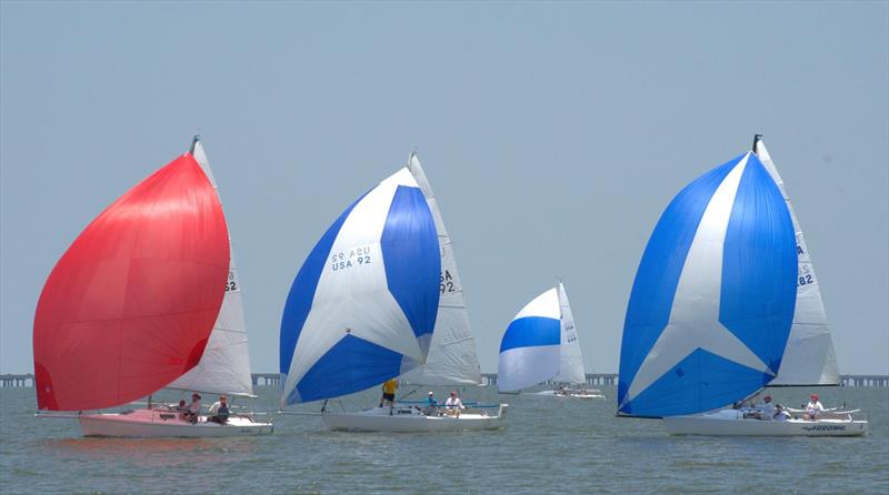 J/80 racecourse action on the waters of Lake Ponchatrain photo copyright Southern Yacht Club taken at Southern Yacht Club and featuring the J80 class