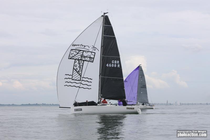Gavin Howe's J/88 Tigris at the 2016 Landsail Tyres J-Cup photo copyright Tim Wright / www.photoaction.com taken at Royal Southern Yacht Club and featuring the J/88 class