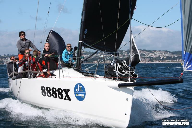 Paul Ward's J/88 Eat, Sleep, J, Repeat on day 3 of the Landsail Tyres J-Cup in Partnership with B&G photo copyright Tim Wright / www.photoaction.com taken at Royal Torbay Yacht Club and featuring the J/88 class