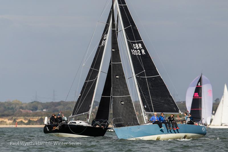 Nightjar, J92 during HYS Hamble Winter Series Race Week 3 photo copyright Paul Wyeth / www.pwpictures.com taken at Hamble River Sailing Club and featuring the J92 class