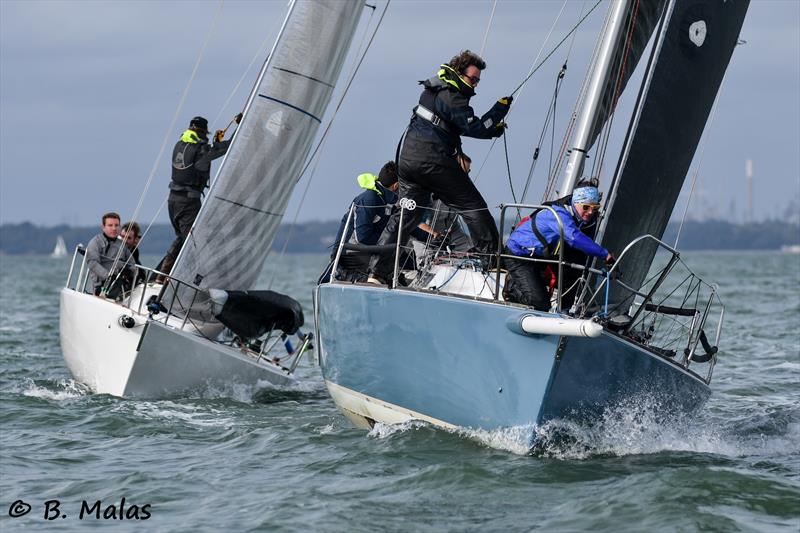 Nightjar during HYS Hamble Winter Series Race Week 4 photo copyright Bertrand Malas taken at Hamble River Sailing Club and featuring the J92 class