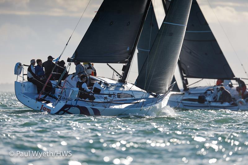 Jam, J99 during 2022 Hamble Winter Series week 4 photo copyright Paul Wyeth / HWS taken at Hamble River Sailing Club and featuring the J/99 class