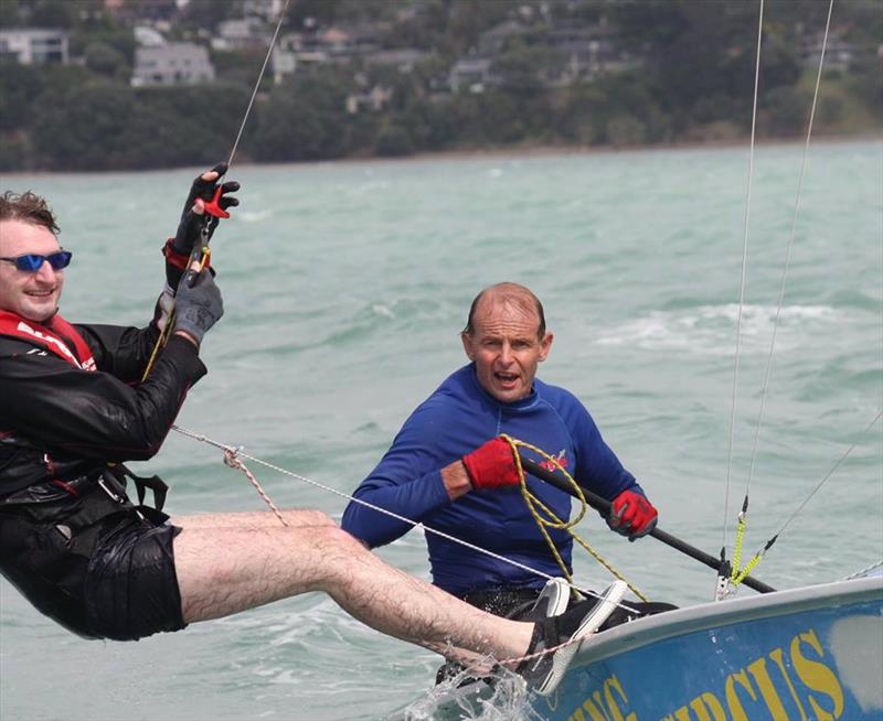 The Circus - Mark Gatti and Tim Sherry on Flying CIrcus - 2019 National Javelin Championship photo copyright Howick Sailing Club taken at  and featuring the Javelin Skiff class