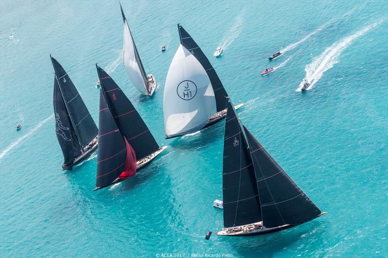 J Class Exhibition Race ahead of the 35th America's Cup Match photo copyright ACEA 2017 / Ricardo Pinto taken at  and featuring the J Class class