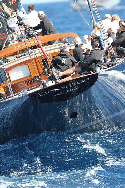 Lionheart racing at Les Voiles de St Tropez 2013 photo copyright Ingrid Abery / www.ingridabery.com taken at Société Nautique de Saint-Tropez and featuring the J Class class