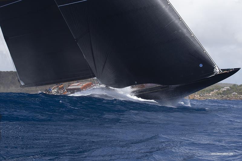 Hanuman on day one of the 11th Superyacht Challenge Antigua photo copyright Claire Matches / www.clairematches.com taken at  and featuring the J Class class
