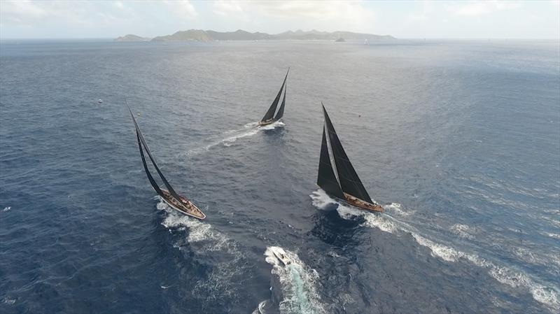 J Class fleet on the opening day of the St Barth's Bucket photo copyright J Class Association taken at Saint Barth Yacht Club and featuring the J Class class