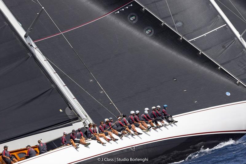 J Class racing on day 2 at the Maxi Yacht Rolex Cup photo copyright Francesco Ferri / Studio Borlenghi taken at Yacht Club Costa Smeralda and featuring the J Class class