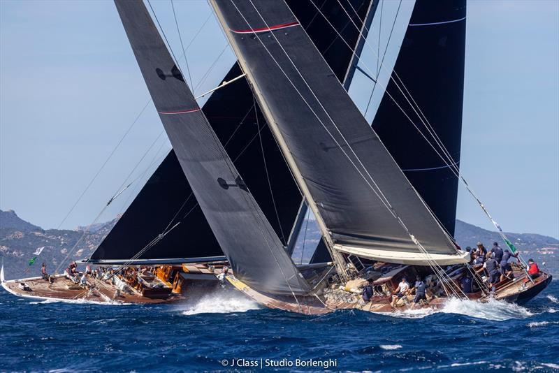 Close J Class racing on day 4 at the Maxi Yacht Rolex Cup - photo © Francesco Ferri / Studio Borlenghi