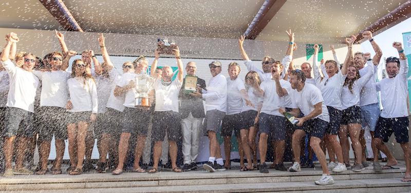 The crew of the J Class winner Svea at this afternoon's Maxi Yacht Rolex Cup 2022 prizegiving - photo © IMA / Studio Borlenghi