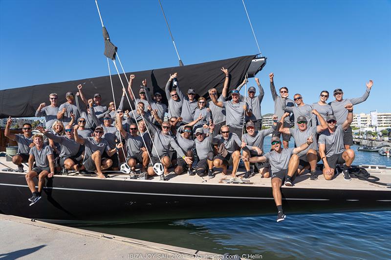 Celebration of the Svea in Marina Ibiza on the stern of the J Class - Ibiza JoySail photo copyright Carlos Hellín taken at  and featuring the J Class class