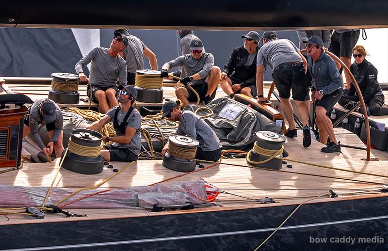 J Class racing on D5 of Les Voiles de Saint Tropez 2026 photo copyright Bow Caddy Media taken at Société Nautique de Saint-Tropez and featuring the J Class class