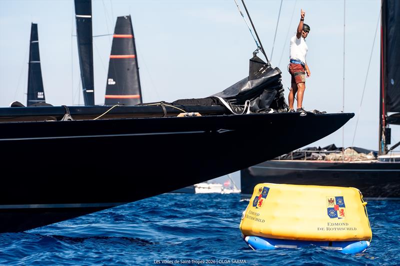 Rainbow's bow at Les Voiles de Saint Tropez 2026 - photo © Ogla Sarma