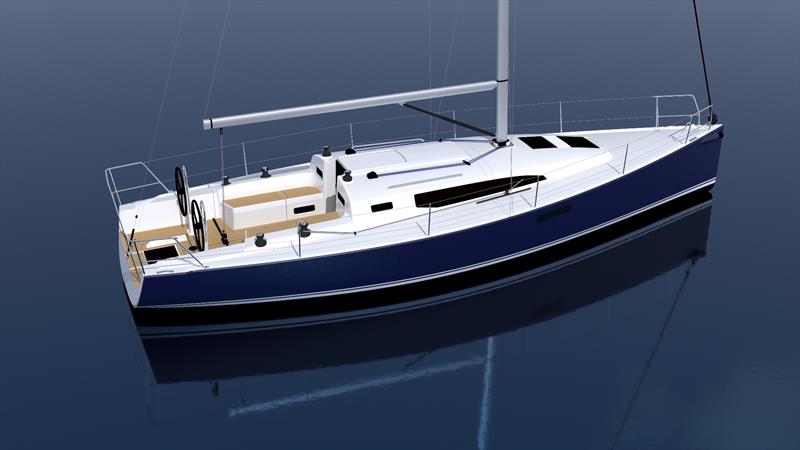 J/36 rendering photo copyright J Composites taken at  and featuring the  class