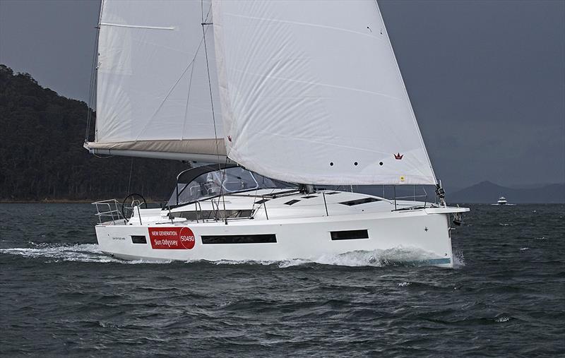 She must be quite something in the performance spec with a 1.6m taller rig - Jeanneau Sun Odyssey 490 photo copyright John Curnow taken at Royal Prince Alfred Yacht Club and featuring the Jeanneau class