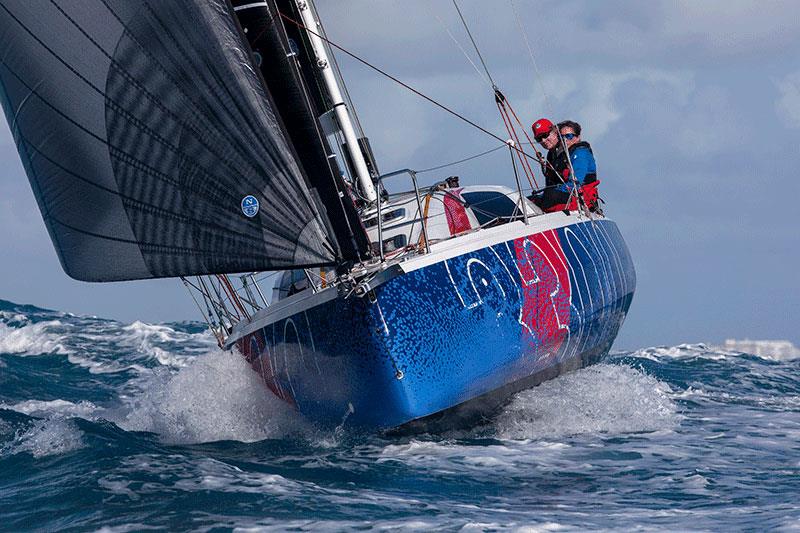 Ken Read and Suzy Leech sailing a Jeanneau Sun Fast 3300 in the 2020 Fort Lauderdale to Key West Race photo copyright Jeanneau America/Billy Black taken at Annapolis Yacht Club and featuring the Jeanneau class